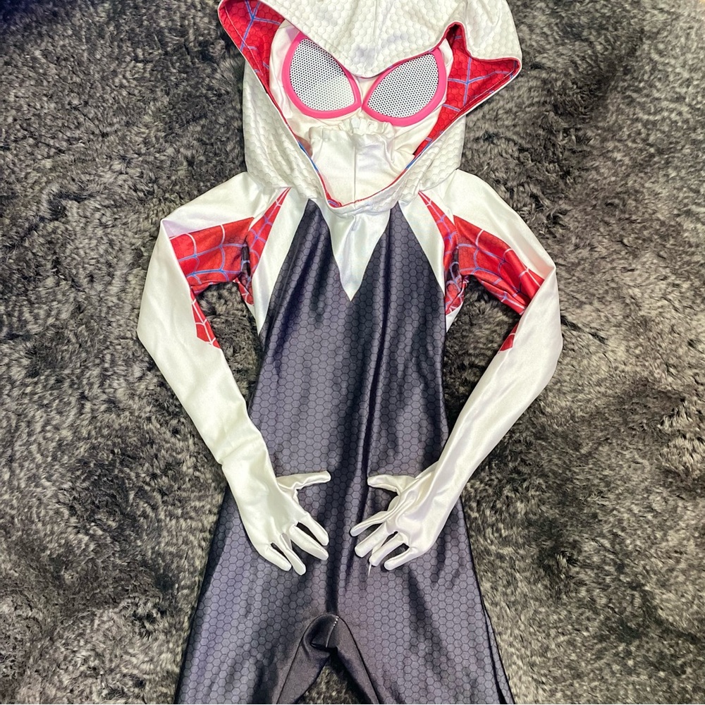 Spiderman Spider Gwen Superhero Childrens Movie Girl Halloween Costume Size 4/6x